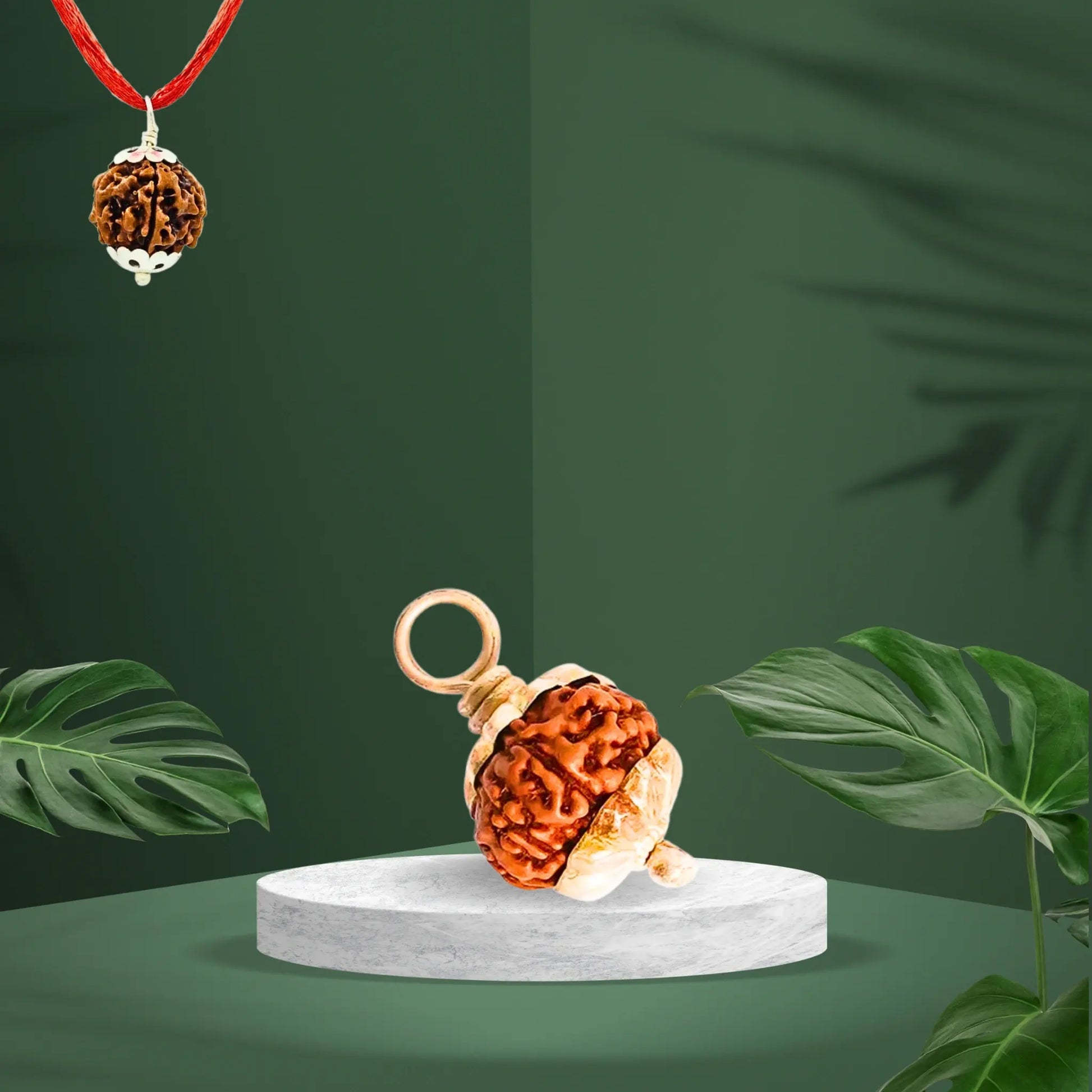 9 Mukhi Rudraksha | Kubersukh | 9 Face Silver Pendant Rudraksha 