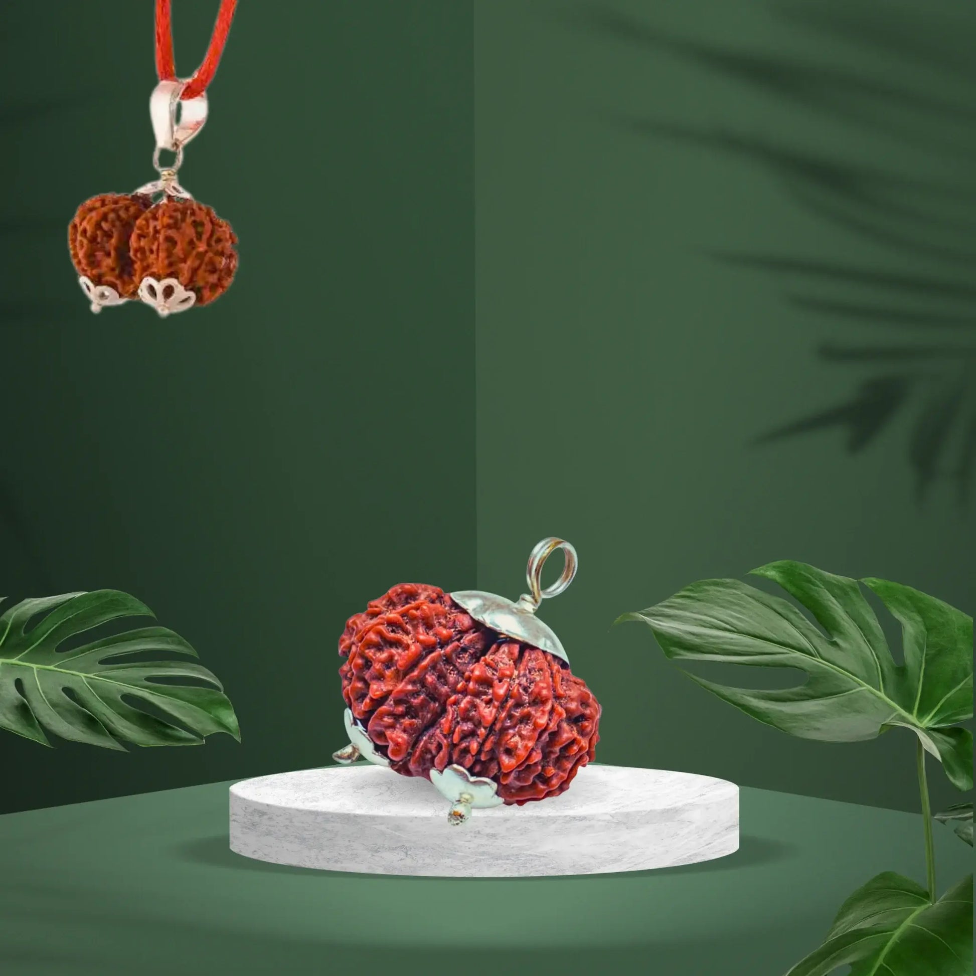 Gauri Shankar Rudraksha | Kubersukh | Gauri Shankar Rudraksha With Silver Pendant